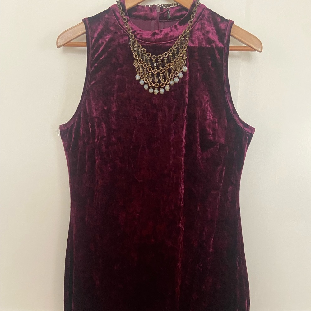 Forever 21 Burgundy Velvet Dress